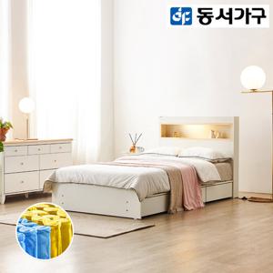 동서가구 이즈 카이 LED 편백 SS침대+9존독립매트리스 DF921960