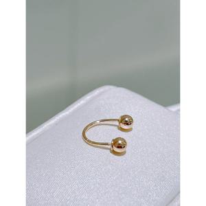 미니골드 14K 심플 금볼 3mm 커브 피어싱 ENOM4094