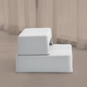 두리 2단 유아디딤대 화이트/스텝스툴 (미끄럼방지 샌딩처리)