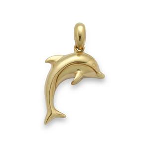 [비앤비골드] 14K 심플 돌고래 딸랑이 펜던트 S NPP34269