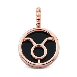 [비앤비골드] 14K 황소자리 오닉스 별자리 원형 펜던트 NPP34445