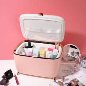 미니짱 화장품냉장고 화장품 정리 보관함 메이크업 박스 소형냉장고 mc-09 피치핑크