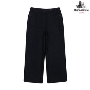 [블랙앤화이트] 22FW여성 울 세미와이드 8부팬츠  5032LBWW_NAVY