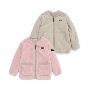 [내셔널지오그래픽 키즈] K224UFJ970 키즈 리버시블 플리스 풀집업 PINK