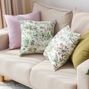 블루밍 린넨 쿠션 커버 40x40 2color