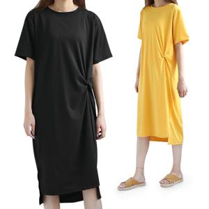 퍼스트클로여성빅사이즈  플라워 롱판팔원피스GRM2004