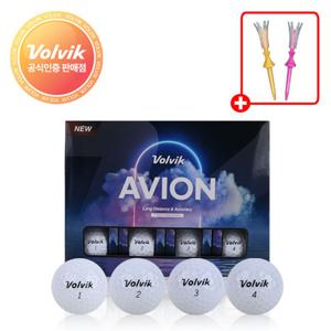 볼빅 아비온 2피스 화이트 비거리 골프공 1더즌+토네이도티 2개