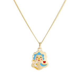 [비앤비골드] 14K 미아방지 용띠 컬러 아기 목걸이 IRN32486