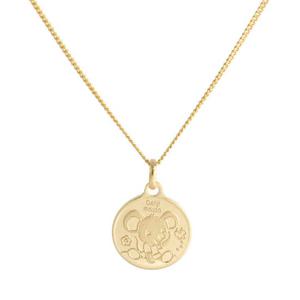 [비앤비골드] 14K 미아방지 쥐띠 코인 목걸이 IRN32470