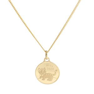[비앤비골드] 14K 미아방지 호랑이띠 코인 목걸이 IRN32472
