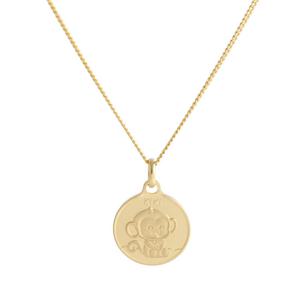 [비앤비골드] 14K 미아방지 원숭이띠 코인 목걸이 IRN32478