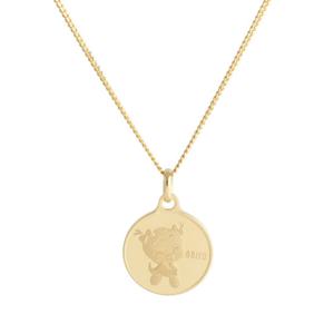 [비앤비골드] 14K 미아방지 닭띠 코인 목걸이 IRN32479