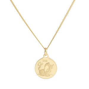 [비앤비골드] 14K 미아방지 개띠 코인 목걸이 IRN32480