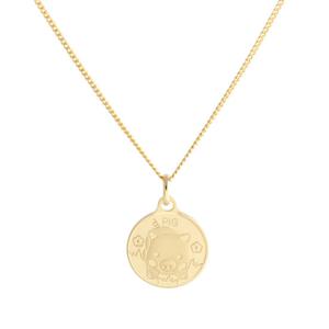 [비앤비골드] 14K 미아방지 돼지띠 코인 목걸이 IRN32481