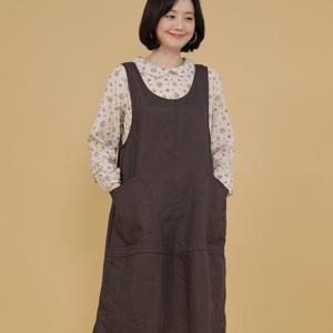 애비뉴투지 엄마옷 올레 린넨 조끼 멜빵 여름 롱 원피스 O09238