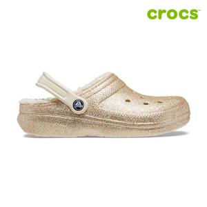 [크록스]클래식 글리터 라인드 클로그 공용 털샌들 205842-93S