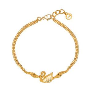 [한국금다이아몬드] 여자 순금 팔찌 체인 컷팅 백조 두줄 24K 7.5g