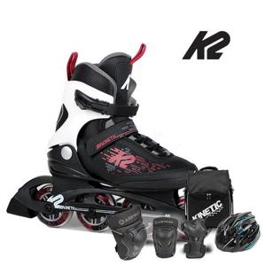 [K2] 키네틱80와인 성인인라인 가방+보호대+헬멧[풀]