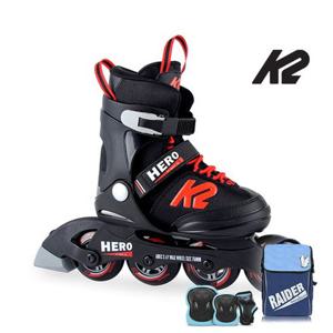 [13%적립][K2]히어로보이 아동인라인 사이즈조절 가방+보호대
