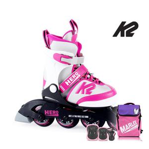 [13%적립][K2]히어로걸 아동인라인 사이즈조절 가방+보호대