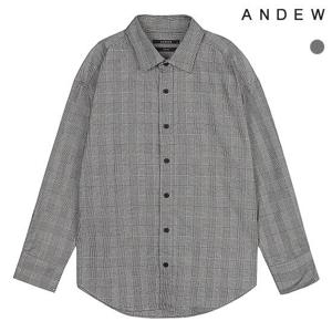 [ANDEW] 남성 오버 TR 체크 기본카라 셔츠(O194SH220P)