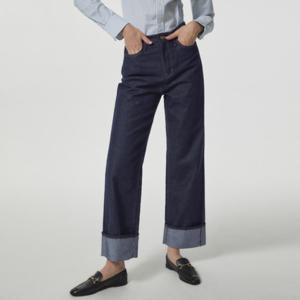 [마리끌레르]자수 롤업 와이드 데님 팬츠 (MACCSL04M8)