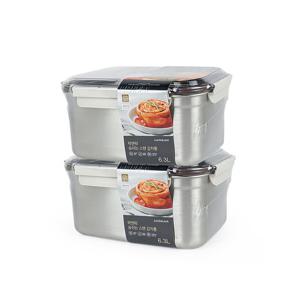 락앤락 숨쉬는 스텐 김치통 6.3L x 2개