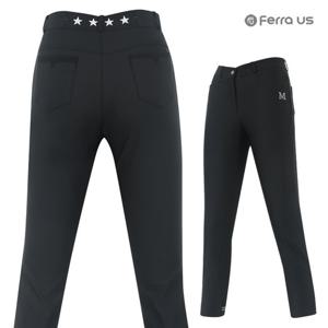 페라어스 여성 니트 반시보리 스판골프바지 APBU8190F2