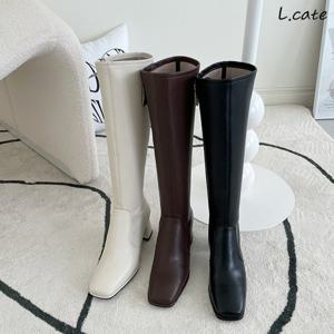 [엘케이트]엘케이트 여성 롱부츠 SM1592 여자 소가죽 하이힐 부