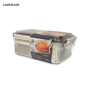 락앤락 숨쉬는 스텐 김치통 3L 직사각 / 김치보관용기 밀폐용기
