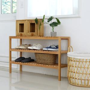 니아토 원목 벤치형 다용도 신발정리대 3단(대)