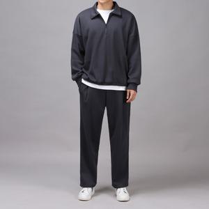 [후앙스] 기모 오버핏 지퍼 카라티 트레이닝 세트 DMBP0114