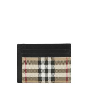 [버버리]22FW 8057943 빈티지 체크 레더 머니클립 카드지갑