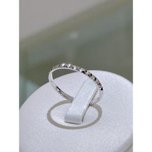 (화이트골드) 미니골드 14K 투포인트샤인 미스링 반지 RHOM4005W