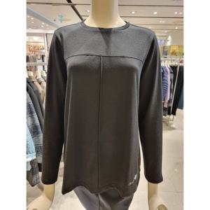 [크로커다일 레이디]심플한 라운드 긴팔 무지 티셔츠 CLBWTS901