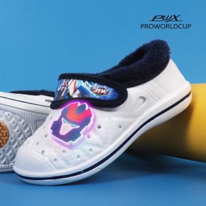 [프로월드컵]헬로카봇 네즈털 라이팅 논슬립 털실내화(BU) PWX