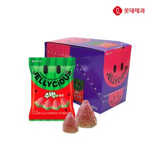 롯데 젤리셔스 잘익은 수박바 젤리 56g x 8개 과자