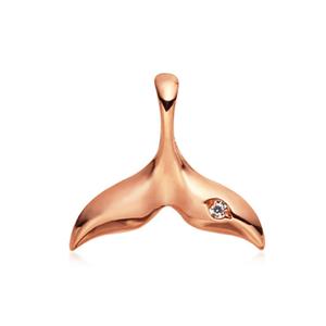 [비앤비골드] 18K 볼륨 원큐빅 고래꼬리 펜던트 NPP36167