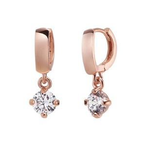 [모아르] 14K 귀걸이 원터치 드롭 링 금귀걸이 4프롱