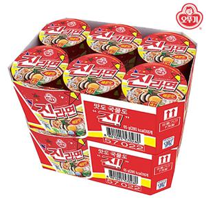 오뚜기 진라면 매운맛 소컵 작은컵 65g x 12개 컵라면