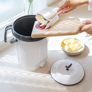 에코 밀폐형 음식물 쓰레기통 4.5L 그레이