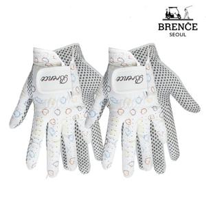 브렌스 하트B 디자인 실리콘 여성 양손 골프장갑 2켤레