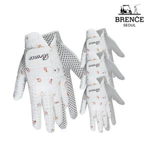 브렌스 보석B 디자인 실리콘 여성 양손 골프장갑 4켤레