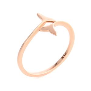 [비앤비골드] 18K 더블 크로스 고래꼬리 반지 RSS36387