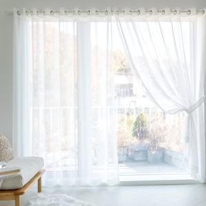 까르데코 무지 특대형 거실 레이스 속커튼 2장