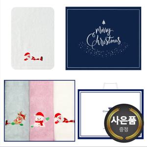 [송월타올] 뱀부얀 크리스마스 러블리 3매선물세트(쇼핑백) 기념