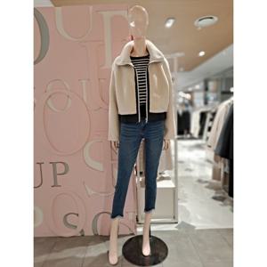 [숲] (SYBMU80) 집업 숏 인조 무스탕