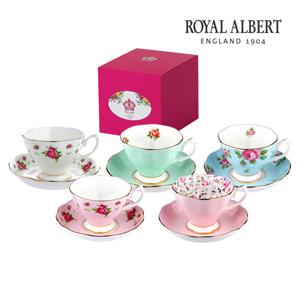 [로얄알버트]뉴황실장미 커피잔 2인조 세트(선택형)