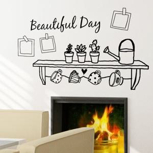 [꾸밈]ip126-커피잔이있는선반/coffee/주방꾸미기/인테리어/서랍장/카페/그래픽스티커