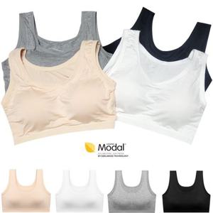 [마이핏]노와이어 모달브라탑나시 캡나시 브라런닝 홈웨어